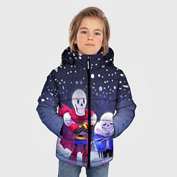 Куртка зимняя для мальчика Sans & Papyrus, цвет: 3D-черный — фото 2