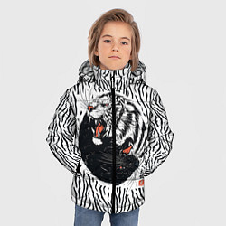 Куртка зимняя для мальчика Yin Yang Tigers, цвет: 3D-черный — фото 2