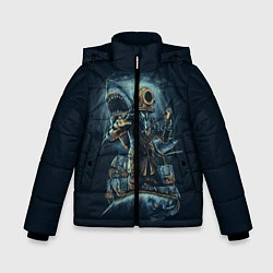 Куртка зимняя для мальчика Подводная охота, цвет: 3D-черный