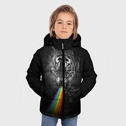 Куртка зимняя для мальчика Космический тигр, цвет: 3D-черный — фото 2