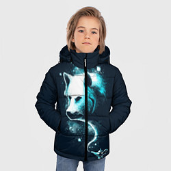 Куртка зимняя для мальчика Галактический волк, цвет: 3D-красный — фото 2