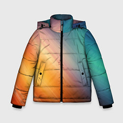 Куртка зимняя для мальчика Стильный окрас, цвет: 3D-черный