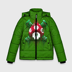 Куртка зимняя для мальчика Mushroom is Dead, цвет: 3D-черный