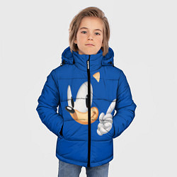 Куртка зимняя для мальчика Соник, цвет: 3D-черный — фото 2