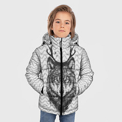 Куртка зимняя для мальчика Рогатый волк, цвет: 3D-красный — фото 2