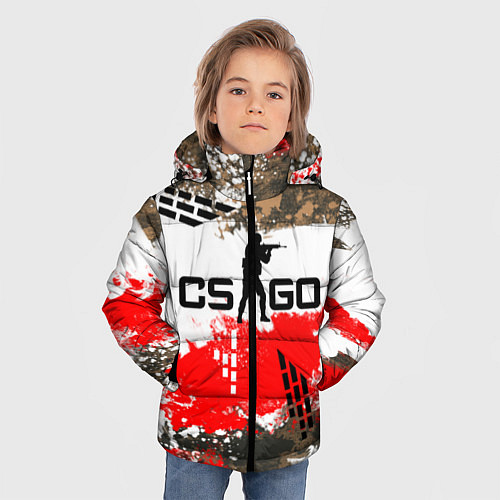 Зимняя куртка для мальчика CS:GO Roll Cage / 3D-Светло-серый – фото 3