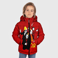 Куртка зимняя для мальчика Communist Party, цвет: 3D-светло-серый — фото 2