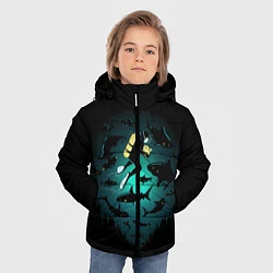 Куртка зимняя для мальчика Подводный мир, цвет: 3D-черный — фото 2