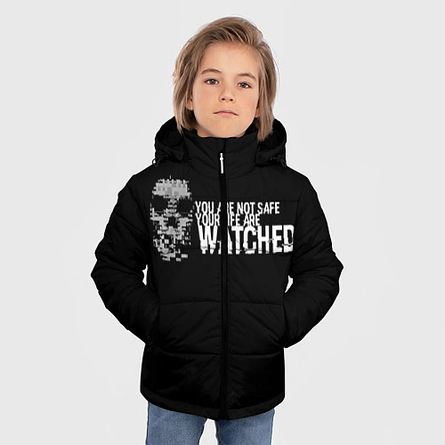 Зимняя куртка для мальчика Watch Dogs 2 / 3D-Светло-серый – фото 3