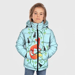 Куртка зимняя для мальчика Милая лисичка, цвет: 3D-черный — фото 2