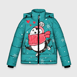 Зимняя куртка для мальчика Пингвинчик на коньках