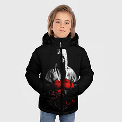 Куртка зимняя для мальчика Мертвый боксер, цвет: 3D-светло-серый — фото 2