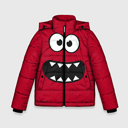 Куртка зимняя для мальчика Веселый монстрик, цвет: 3D-красный