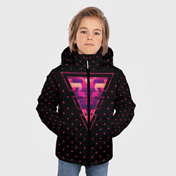 Куртка зимняя для мальчика Треугольная геометрия, цвет: 3D-светло-серый — фото 2