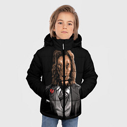 Куртка зимняя для мальчика Мистер Лев, цвет: 3D-черный — фото 2