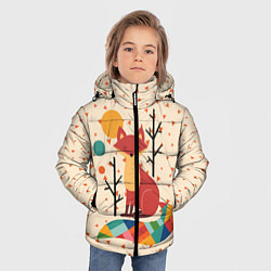 Куртка зимняя для мальчика Осенняя лисичка, цвет: 3D-черный — фото 2