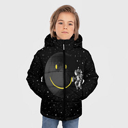 Куртка зимняя для мальчика Лунная улыбка, цвет: 3D-черный — фото 2
