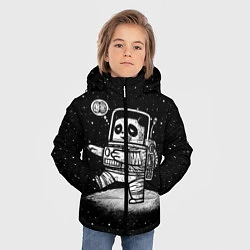Куртка зимняя для мальчика Панда лунатик, цвет: 3D-черный — фото 2