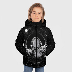 Куртка зимняя для мальчика Черная дыра, цвет: 3D-светло-серый — фото 2