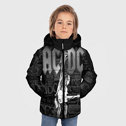 Куртка зимняя для мальчика AC/DC: Rock You, цвет: 3D-черный — фото 2