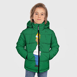 Куртка зимняя для мальчика Гомер в кустах, цвет: 3D-светло-серый — фото 2