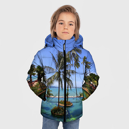 Зимняя куртка для мальчика Таиланд / 3D-Светло-серый – фото 3