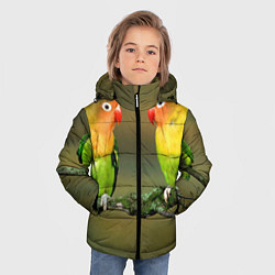Куртка зимняя для мальчика Два попугая, цвет: 3D-красный — фото 2