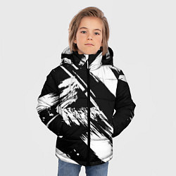 Куртка зимняя для мальчика Чёрно-белый, цвет: 3D-черный — фото 2