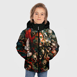 Куртка зимняя для мальчика Warhammer 40k: Skulls, цвет: 3D-черный — фото 2
