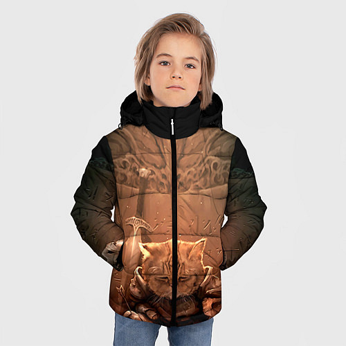 Зимняя куртка для мальчика Довакин / 3D-Светло-серый – фото 3