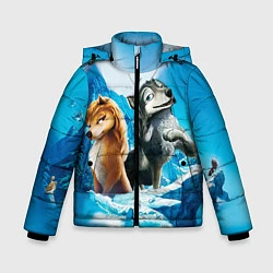 Куртка зимняя для мальчика Альфа и Омега 8, цвет: 3D-светло-серый