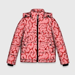 Куртка зимняя для мальчика Мозг, цвет: 3D-черный