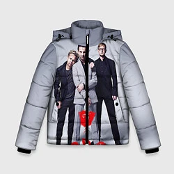 Куртка зимняя для мальчика Depeche Mode: Red Flower, цвет: 3D-красный