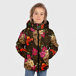 Куртка зимняя для мальчика Черепа, цвет: 3D-красный — фото 2