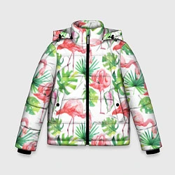Зимняя куртка для мальчика Фламинго в тропиках