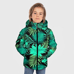 Куртка зимняя для мальчика Tropical pattern, цвет: 3D-черный — фото 2