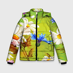 Куртка зимняя для мальчика Цветочный мир, цвет: 3D-красный