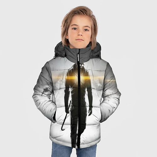 Зимняя куртка для мальчика Гордон Фримен / 3D-Светло-серый – фото 3
