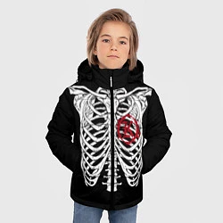 Куртка зимняя для мальчика Кукрыниксы: Скелет, цвет: 3D-светло-серый — фото 2