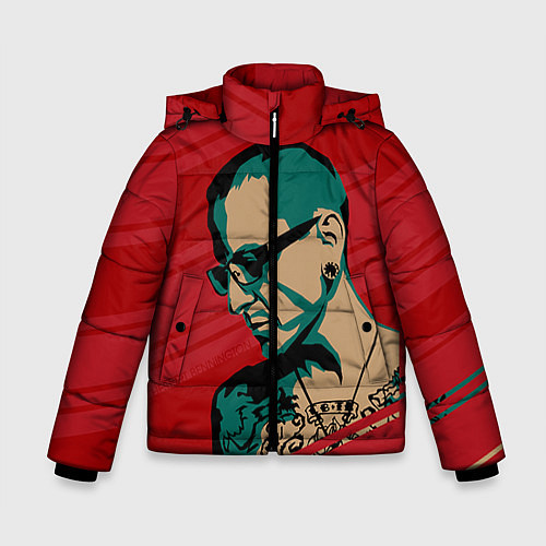 Зимняя куртка для мальчика Chester Bennington / 3D-Красный – фото 1