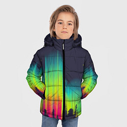Куртка зимняя для мальчика Северное сияние, цвет: 3D-черный — фото 2