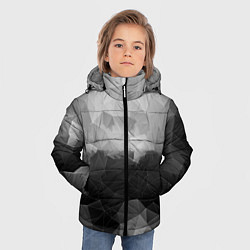 Куртка зимняя для мальчика Polygon gray, цвет: 3D-черный — фото 2