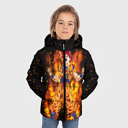 Куртка зимняя для мальчика Fire Goku, цвет: 3D-светло-серый — фото 2