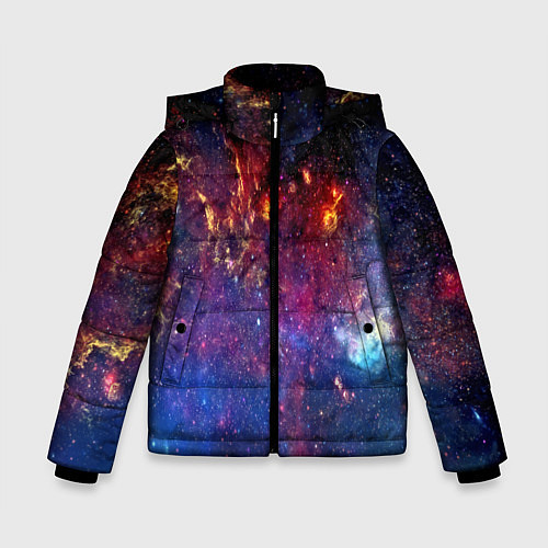 Зимняя куртка для мальчика Космос / 3D-Красный – фото 1