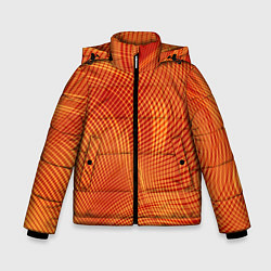 Куртка зимняя для мальчика Abstract waves, цвет: 3D-черный