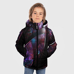 Куртка зимняя для мальчика Фантастическая Абстракция, цвет: 3D-черный — фото 2