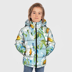 Куртка зимняя для мальчика Ромашки, цвет: 3D-красный — фото 2