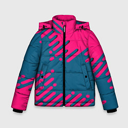 Куртка зимняя для мальчика Геометрия будущего, цвет: 3D-черный