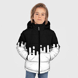 Куртка зимняя для мальчика Чёрно-белый узор, цвет: 3D-красный — фото 2