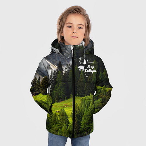 Зимняя куртка для мальчика Я из Сибири / 3D-Светло-серый – фото 3